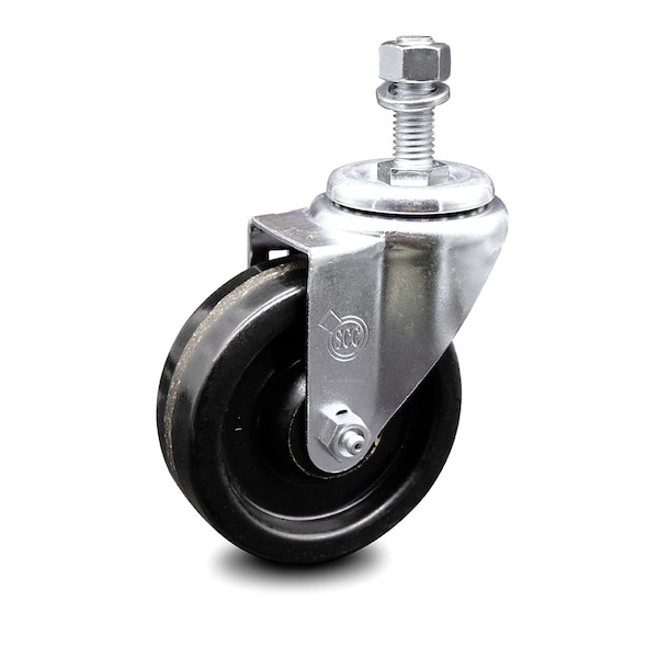 4 Inch Phenolic Wheel Swivel 12mm Threaded Stem Caster